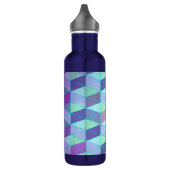 Kubussen in driehoeken geometrisch patroon waterfles  (Links)
