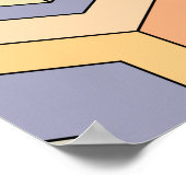 Kubussen. Naadloos 3D-patroon. Optische illusies. Poster (Hoek)