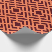 Kubussen Sinaasappel Bruin Minimal Pattern Cadeaupapier (Hoek)