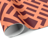 Kubussen Sinaasappel Bruin Minimal Pattern Cadeaupapier (Rol Hoek)