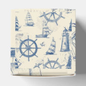 Kubusvormige geschenkdoos met nautisch anker en he bedankdoosjes (Bovenkant)