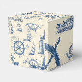 Kubusvormige geschenkdoos met nautisch anker en he bedankdoosjes (Achterkant)