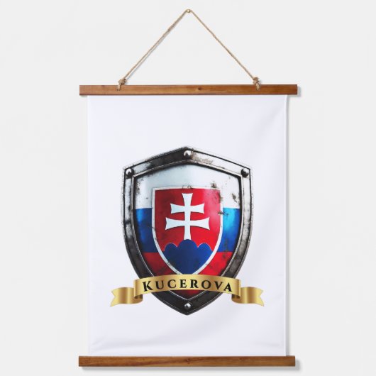 Kucerova Slowakije National Erfgoed Schild Hangend Wandkleed (Voorkant)