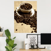 Küchenbild Kaffeetasse Poster (Thuiskantoor)