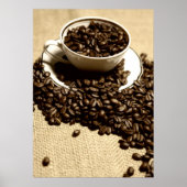 Küchenbild Kaffeetasse Poster (Voorkant)