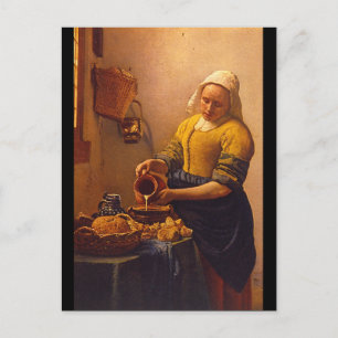 Kuchenmagd', Jan Vermeer_Dutch Masters Briefkaart