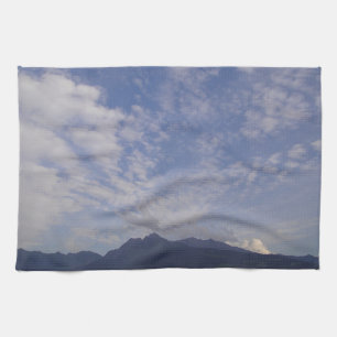 Küchentuch Bergspitze mit Schönwetterwolken Theedoek