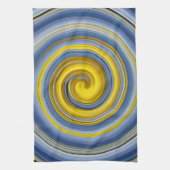 Küchentuch gelb-blaue Spirale Theedoek (Verticaal)
