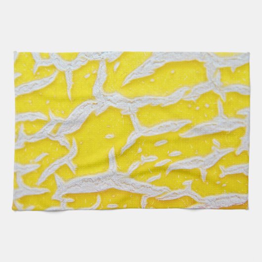 Küchentuch gelb-graues Melonenmuster Theedoek (Horizontaal)