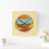 Küchenuhr im 50er-Jahre-Style Vierkante Klok (Huis)