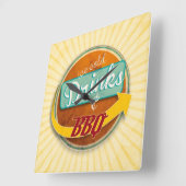 Küchenuhr im 50er-Jahre-Style Vierkante Klok (Hoek)