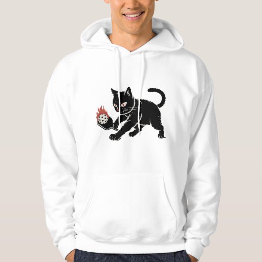 Kuching Pickleball Club Manga Cat Design Hoodie (Voorkant)