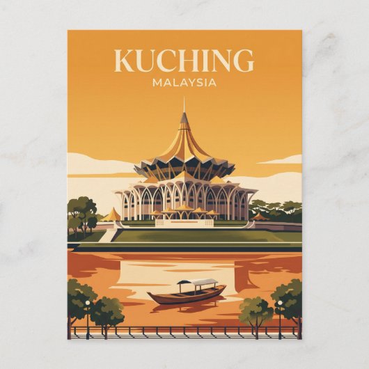 Kuching Waterfront Maleisië Briefkaart (Voorkant)