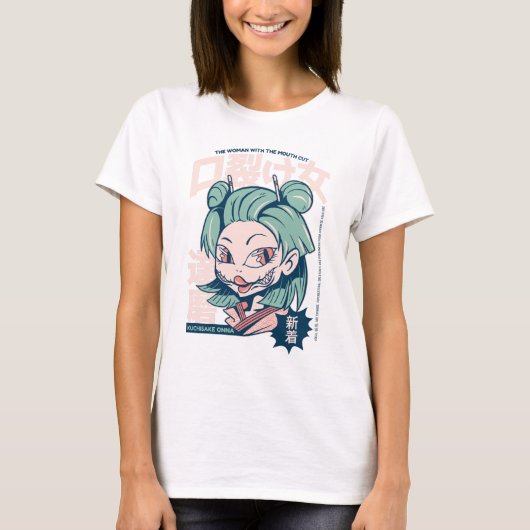 Kuchisake Onna Japans Yokai T-shirt (Voorkant)
