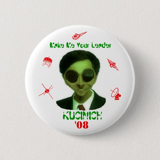 Kucinich '08 ronde button 5,7 cm (Voorkant)