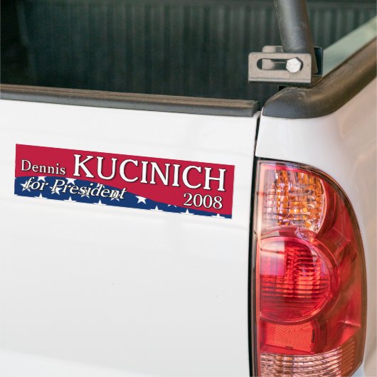 Kucinich Curved Bumpersticker (Op Truck)