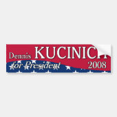 Kucinich Curved Bumpersticker (Voorkant)