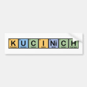 Kucinich gemaakt van elementen bumpersticker (Voorkant)