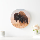 Kudde Amerikaanse Bizons (Bison Bison) In Teton 2 Grote Klok (Huis)