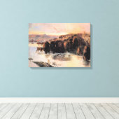 Kudde Amerikaanse buffels Canvas Afdruk (Insitu (Houten vloer))