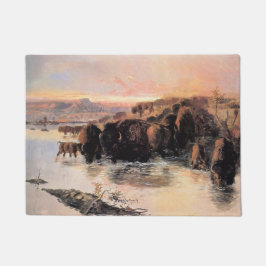 Kudde Amerikaanse buffels Deurmat