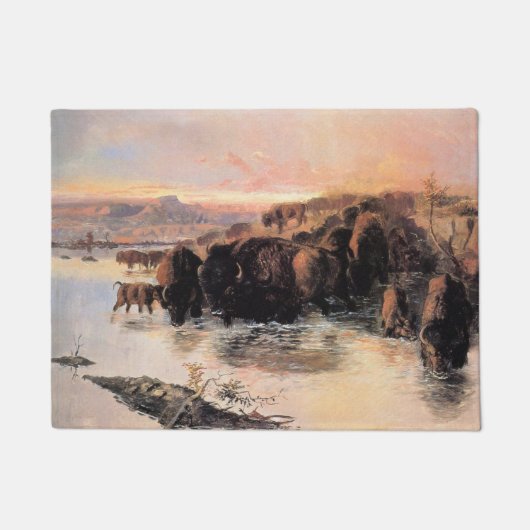 Kudde Amerikaanse buffels Deurmat (Voorkant)