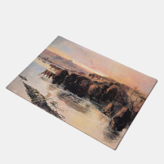 Kudde Amerikaanse buffels Deurmat (Schuin)