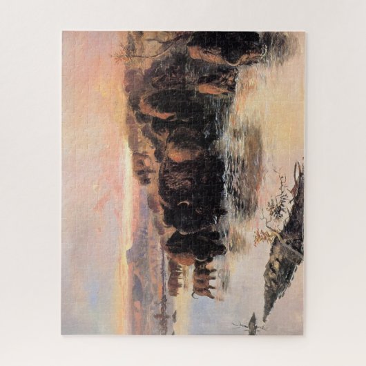 Kudde Amerikaanse buffels Legpuzzel (Verticaal)