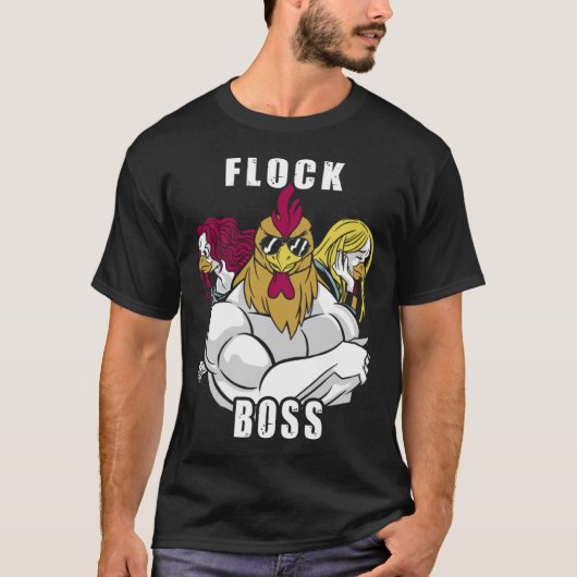 kudde baas kudde baas Huhn liefde hanen 1 T-shirt (Voorkant)