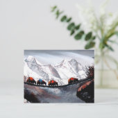 Kudde bergjaks Himalaya Briefkaart (Staand voorkant)