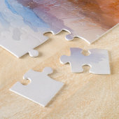 Kudde bizons in de sneeuw in waterverf legpuzzel (Zijkant)