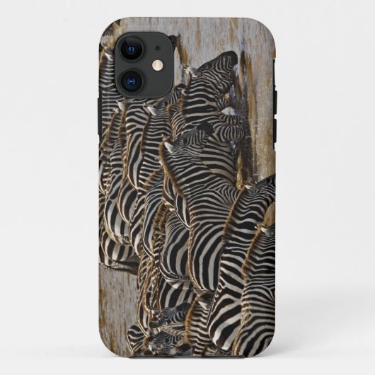 Kudde Burchell's zebra's drinkend uit Mara Case-Mate iPhone Case (Achterkant)