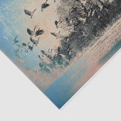 kudde ganzenblauw Sepia  Antiek textuur Tissuepapier (Detail)