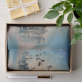 kudde ganzenblauw Sepia  Antiek textuur Tissuepapier (Geschenk)