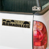 Kudde gordeldieren bumpersticker (Op Truck)