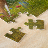 Kudde herten die rennen  legpuzzel (Zijkant)