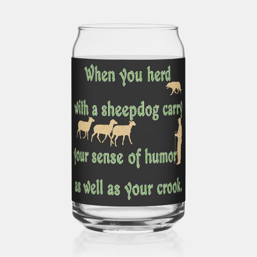 Kudde Humor Blikvorm Glas (Voorkant)