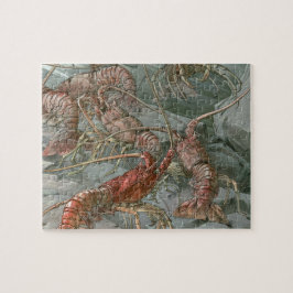 Kudde kreeften in de oceaan, vintage art nouveau legpuzzel