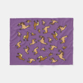 Kudde Lama's Fleece Deken (Voorkant (Horizontaal))