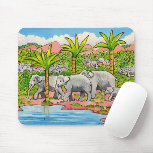 Kudde Olifanten Muismat (Met muis)