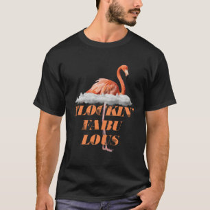 Kudde Prachtig Exotisch Dier Tropische Vogel Roze T-shirt