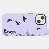 Kudde raven iPhone hoesje (Achterkant horizontaal)