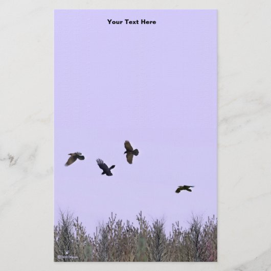 kudde ravens briefpapier (Voorkant)