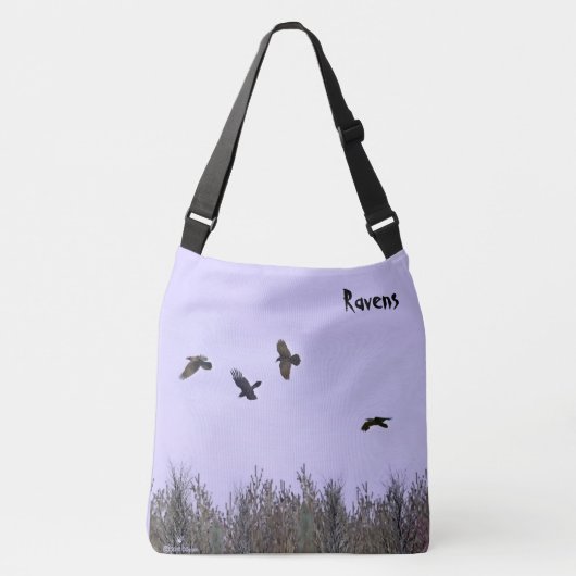 kudde ravens crossbody tas (Voorkant)