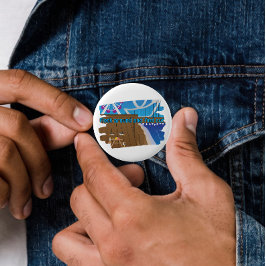 Kudde Rondom en Ontdek Grappige Meeuw Ronde Button 5,7 Cm