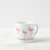 Kudde Roze Flamingo's Aangepaste Naam Espresso Kop (Voorkant rechts)