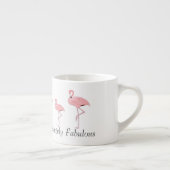 Kudde Roze Flamingo's Aangepaste Naam Espresso Kop (Rechts)