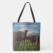 Kudde runderen in de wei tote bag (Voorkant)