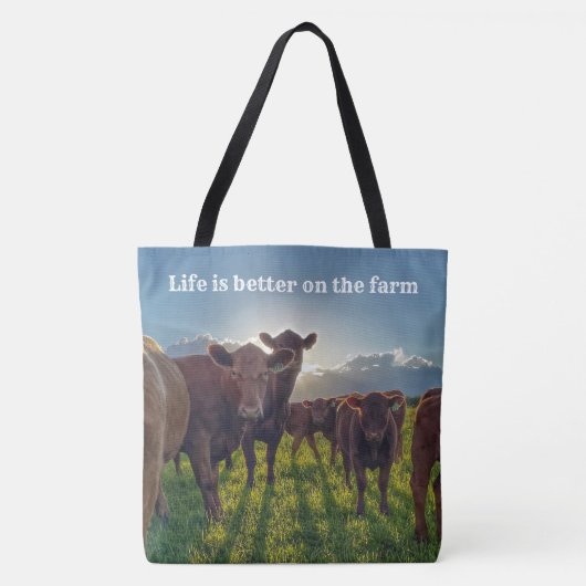 Kudde runderen in de wei tote bag (Voorkant)