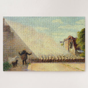 Kudde Schapen (1888) door Camille Pissarro Legpuzzel